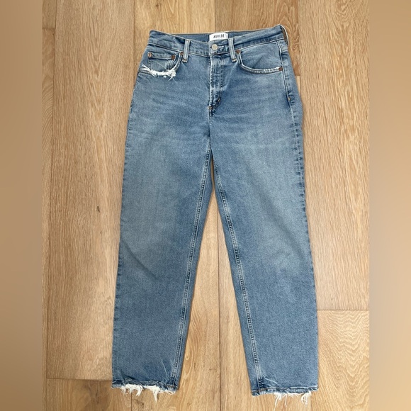 Agolde Kye Light Blue Denim Jeans size 25 - Picture 1 of 8